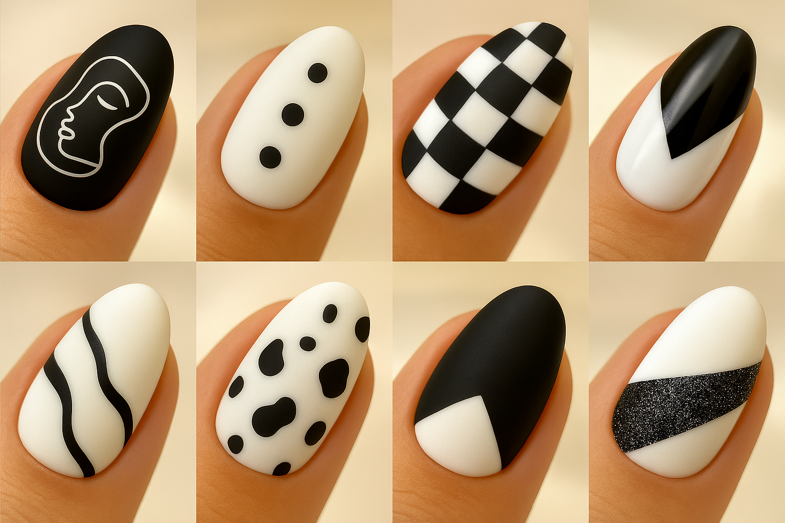 Black and White Nail Art 2025: Mapped Styling, Semantic Contrast &amp; Monochrome Authority