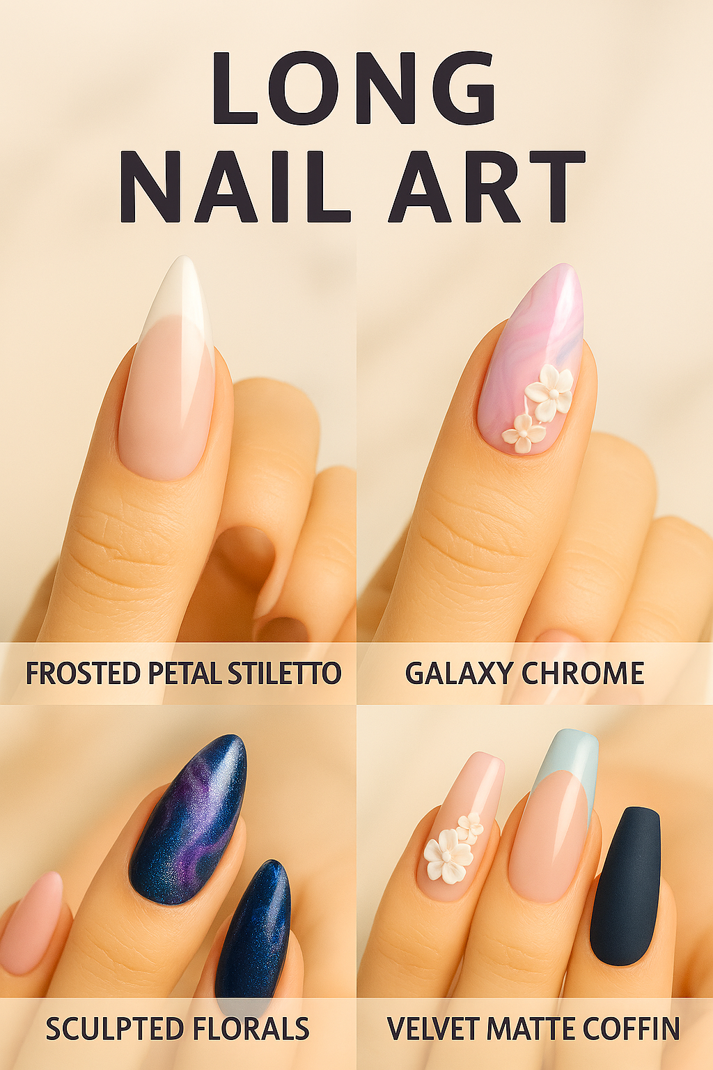 Long Nail Art 2025: Mapped Drama, Mapped Elegance &amp; Mapped Expressive Texture